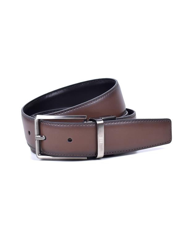 Reversible Belt in Black and Brown by Miguel Bellido