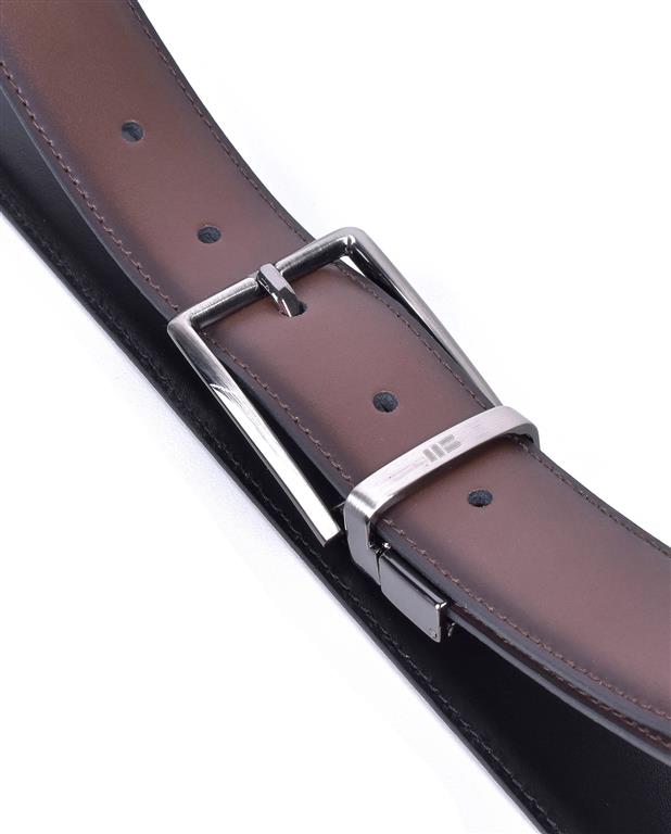 Reversible Belt in Black and Brown by Miguel Bellido