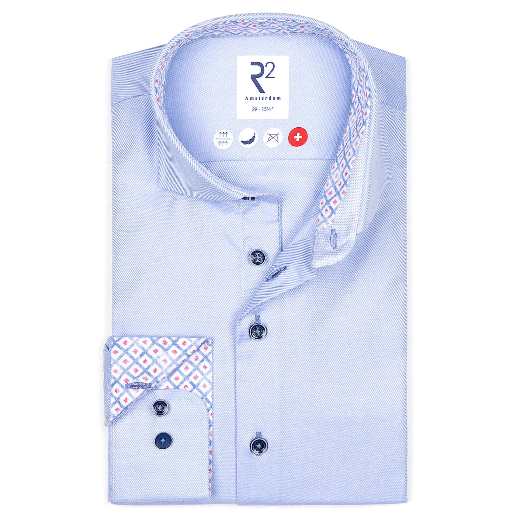 Blue non-iron twill by R2