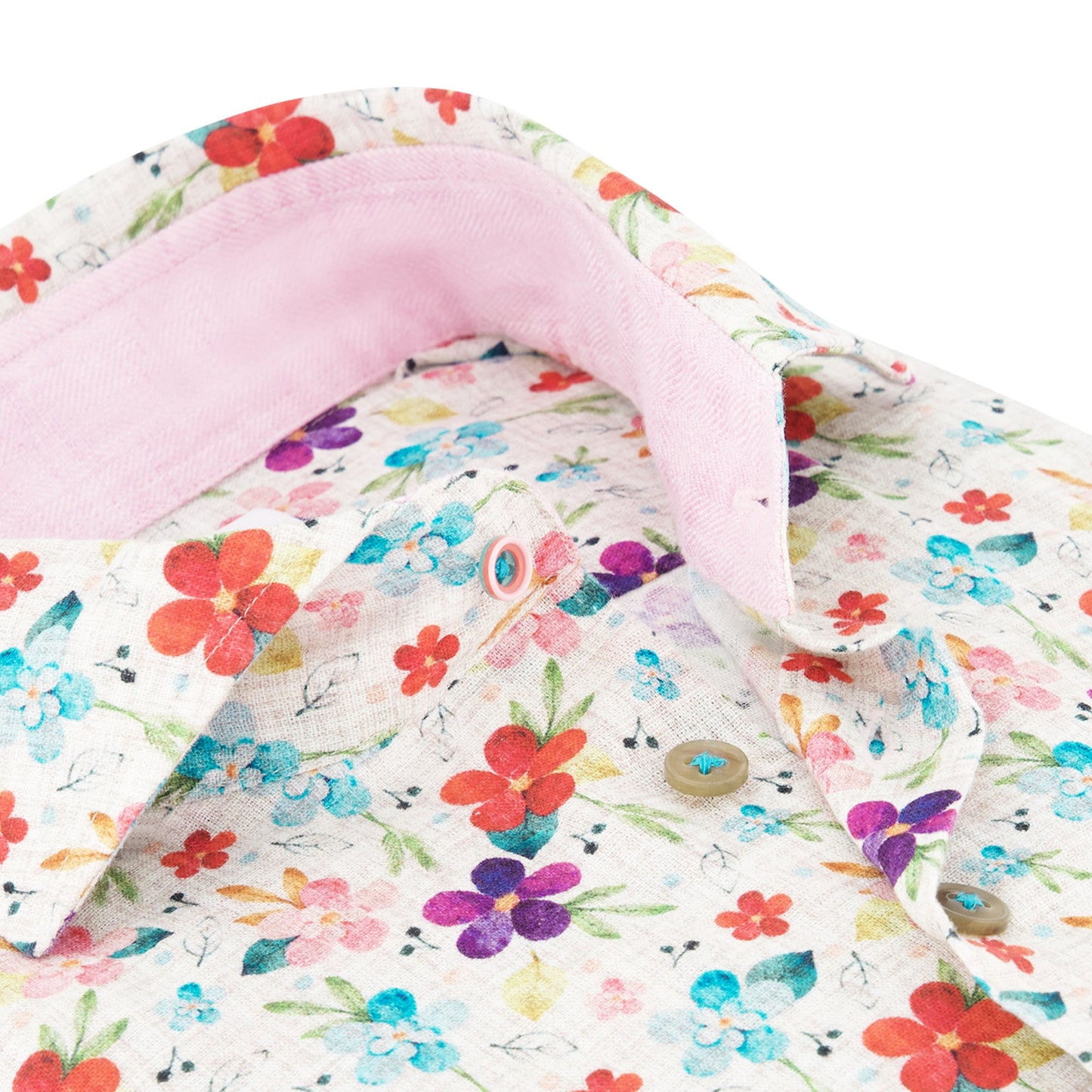 Linen mix in floral and pink by R2