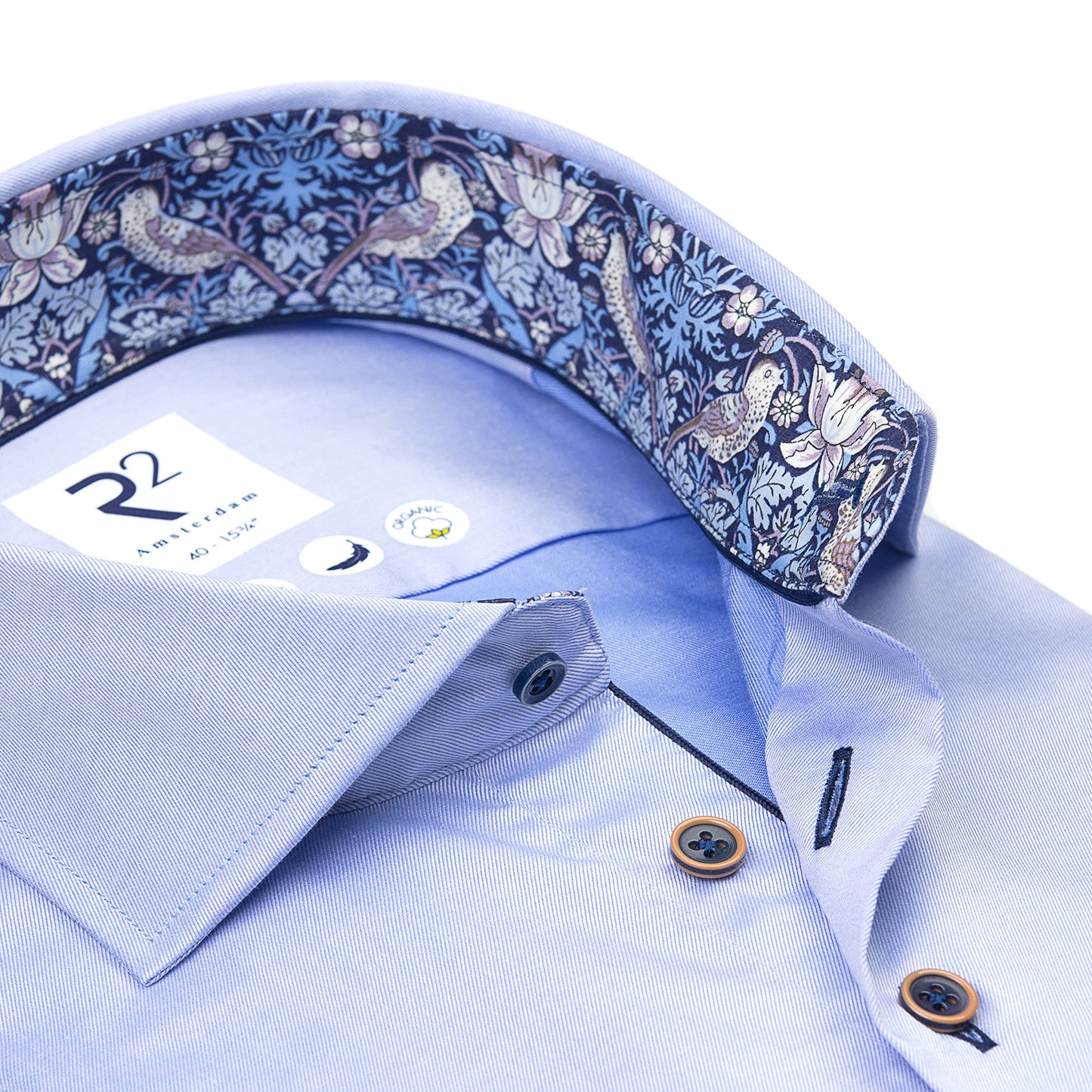 Strawberry thief detail in blue by R2