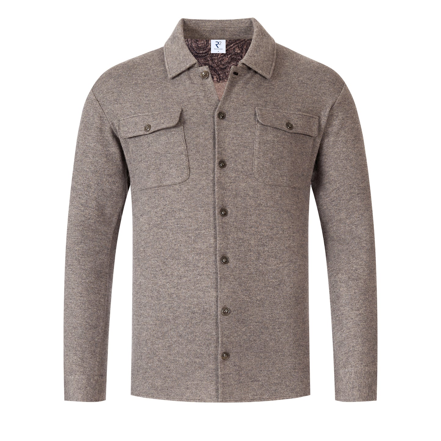 Overshirt in taupe brown