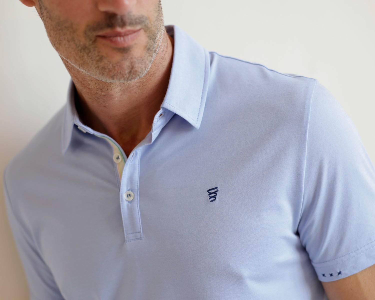 Knitted Cotton Blend in Light Blue by R2