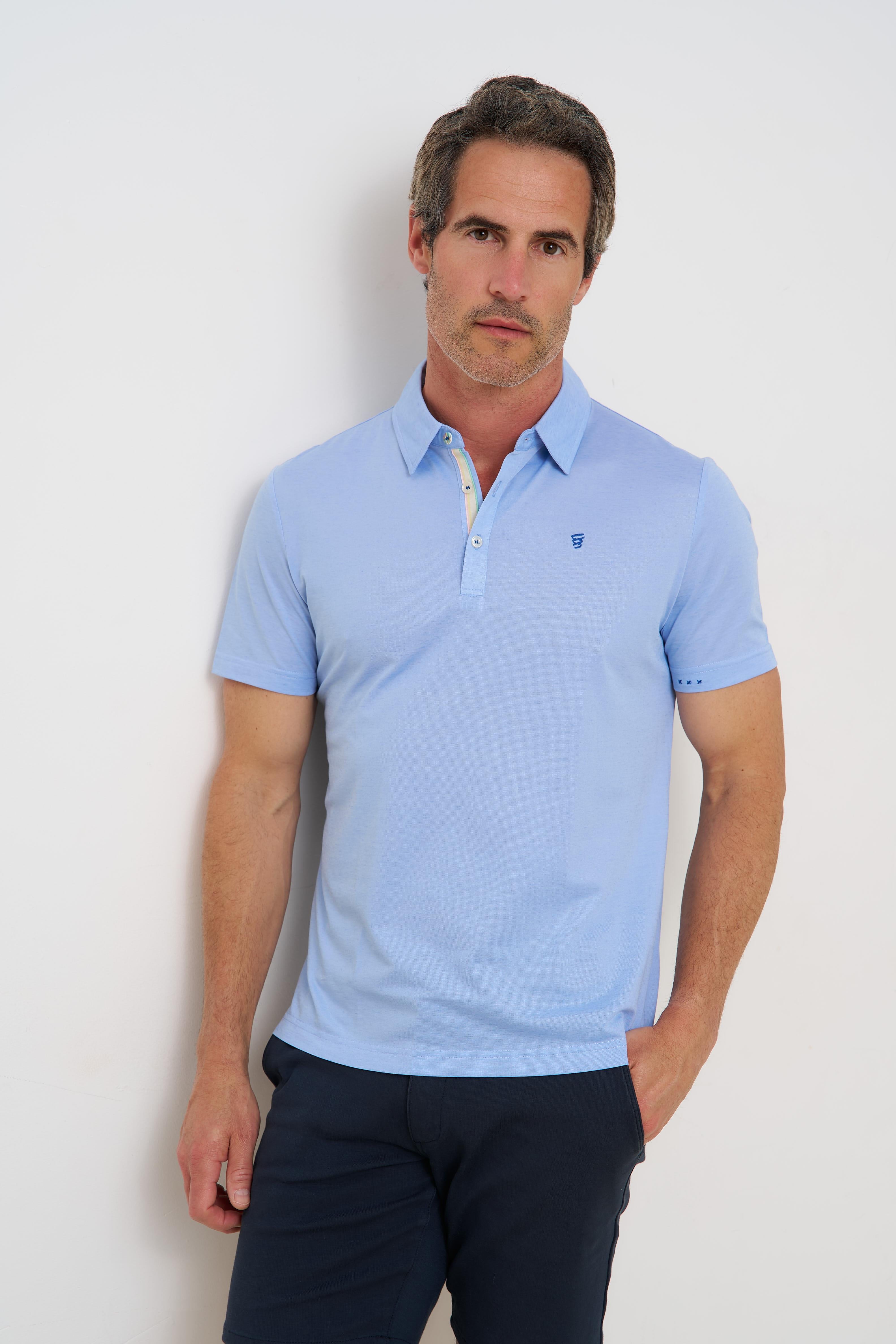 Knitted Cotton Blend in Light Blue by R2