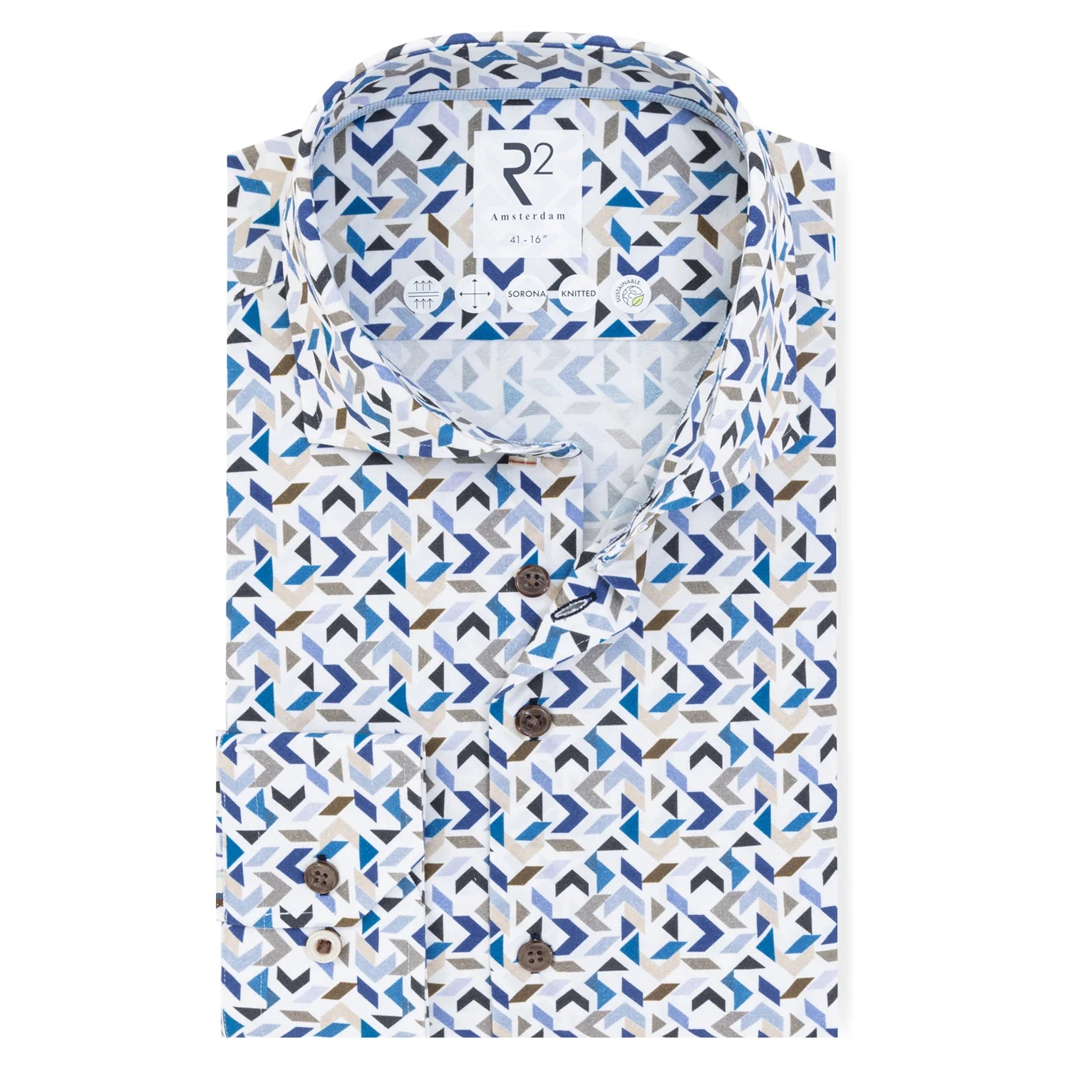 Travel Shirt in Blue by R2