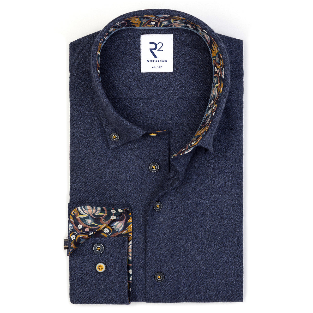 Blue Flannel with Liberty Fabric Trim by R2