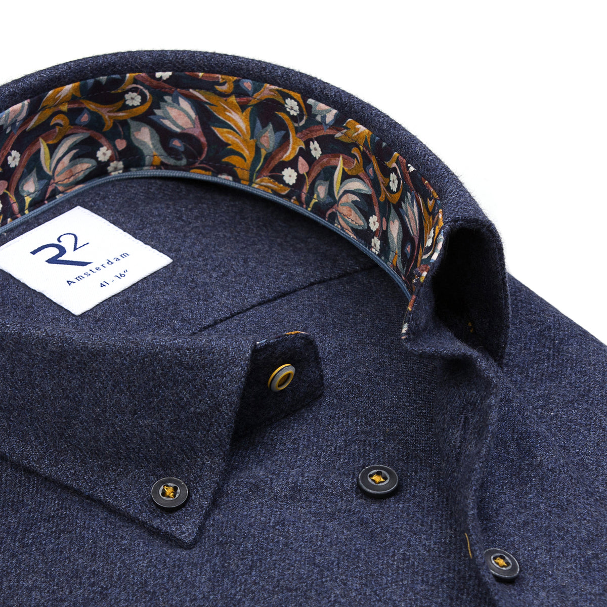 Blue Flannel with Liberty Fabric Trim by R2