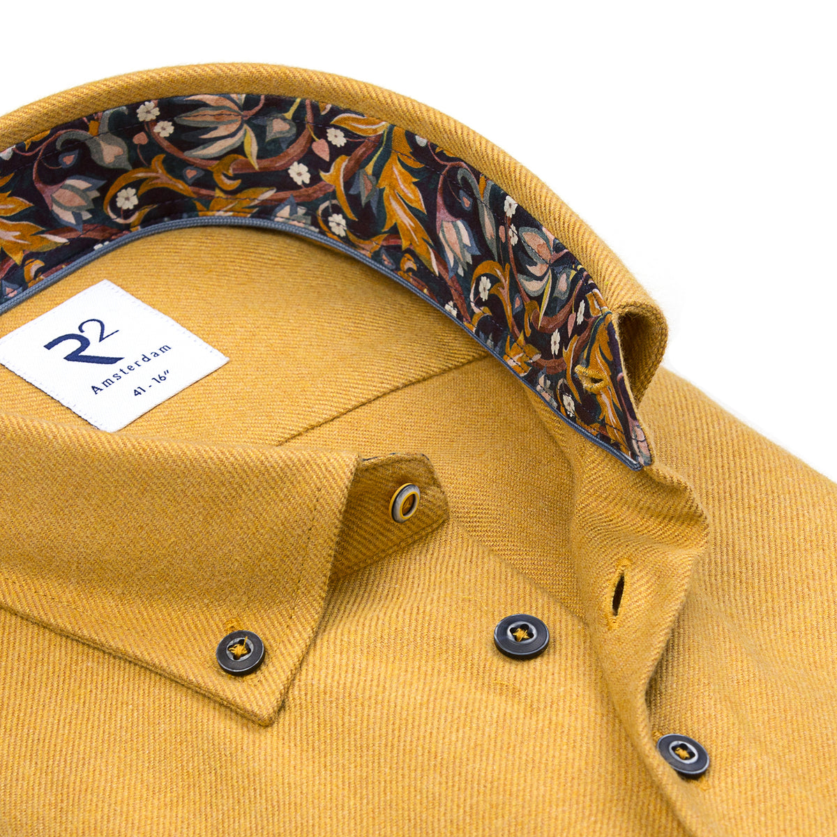 Mustard Flannel with Liberty Fabric Trim by R2