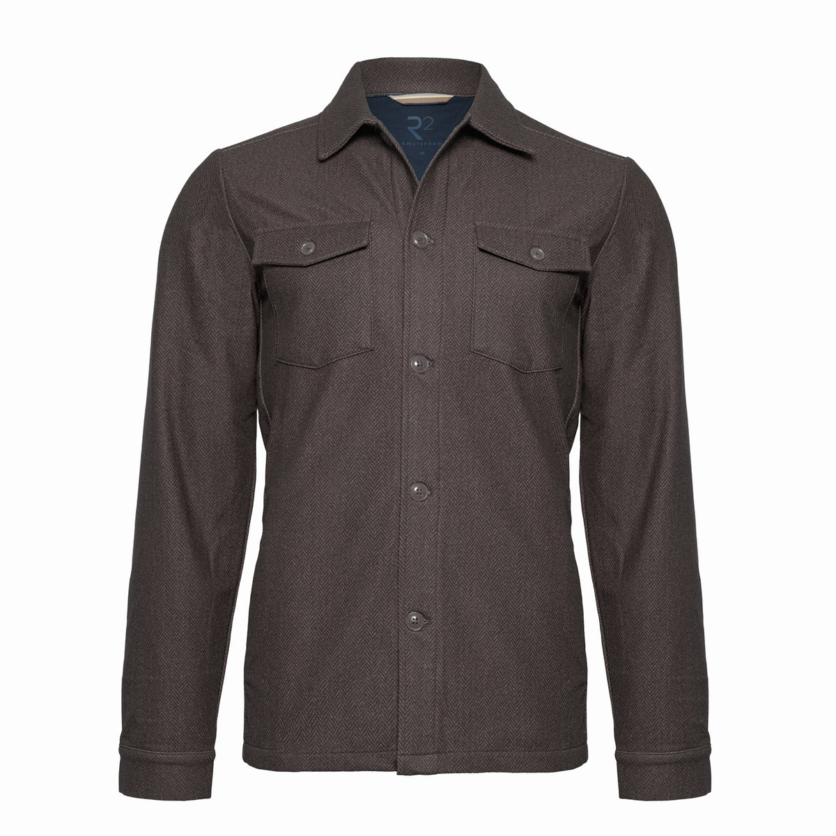 Brown Houndstooth Overshirt by R2