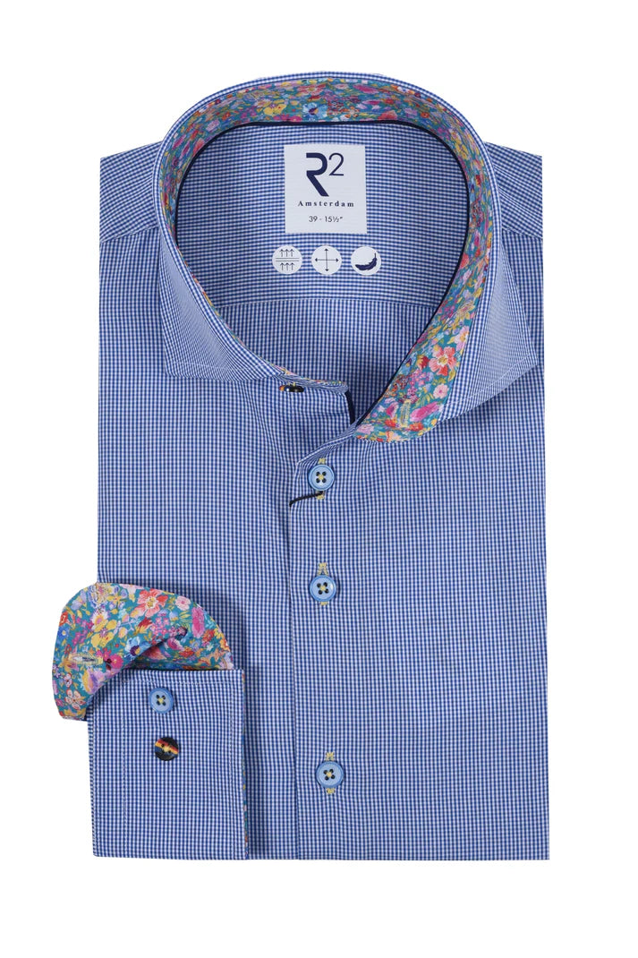 Small check in blue by R2