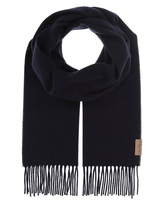 Navy cashmere scraf by Fraas