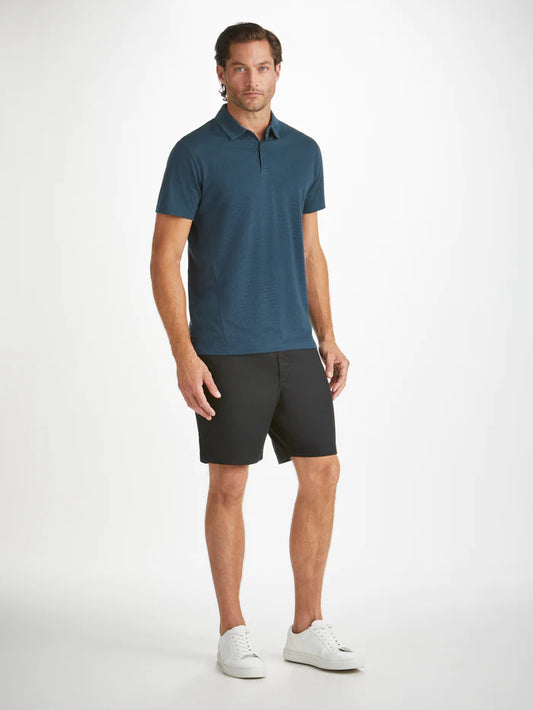 Ramsay Pique Polo in Denim blue by Derek Rose