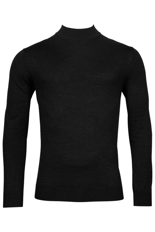 Merino turtleneck in black by Giordano