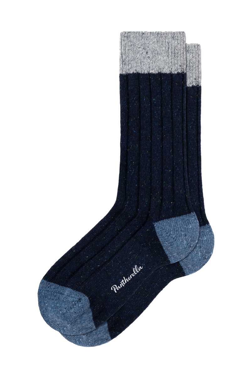 Thornham in Navy Fleck by Pantherella