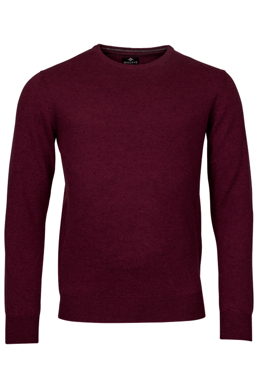 Lambswool crew in wine by Baileys