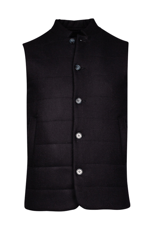 Wool gilet in dark navy by Giordano