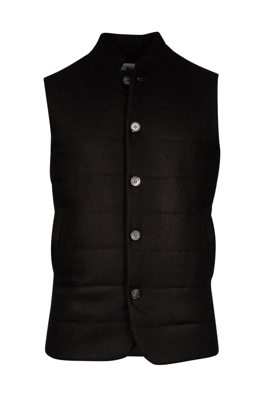 Wool gilet in black by Giordano