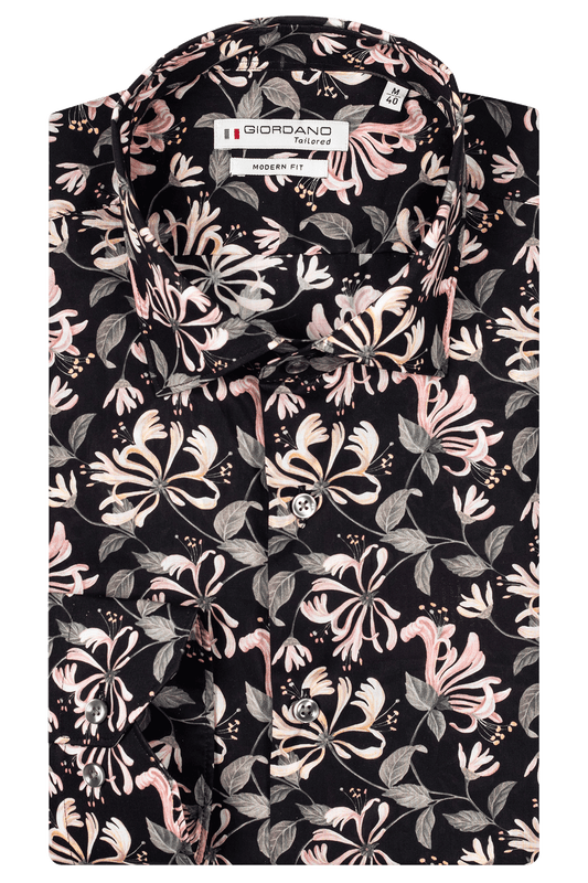 Flowers on black Liberty fabric by Giordano