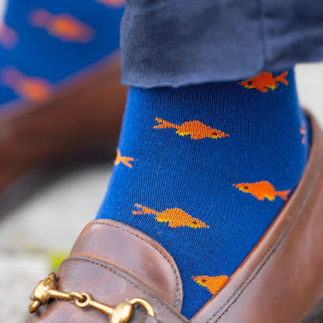 Gold Fish bamboo socks by Swole Panda