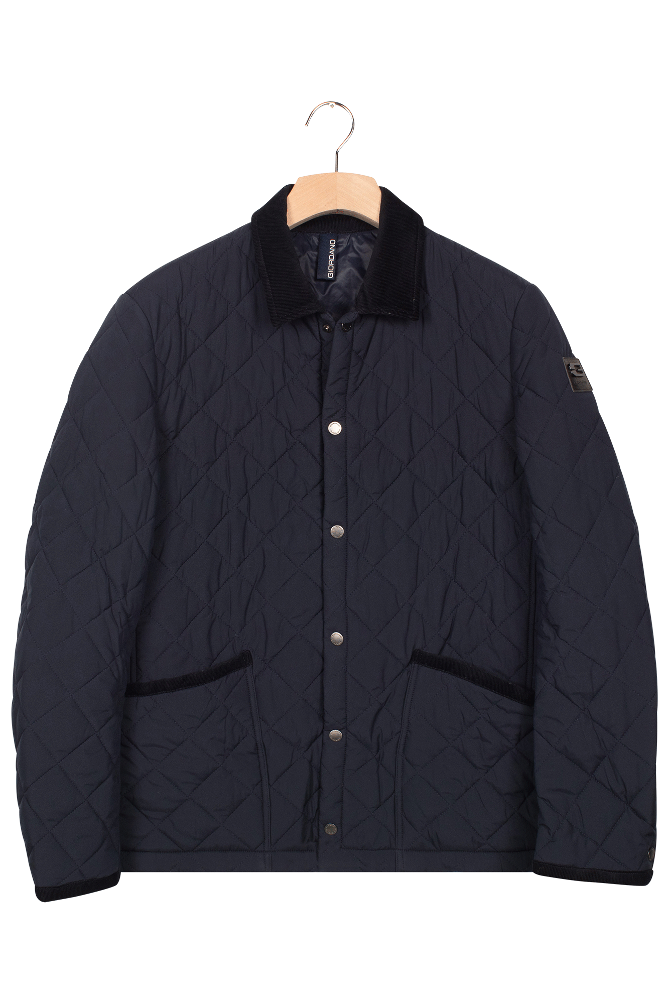 Quilted jacket in navy by Giordano