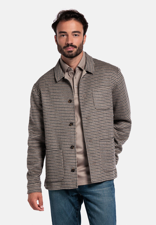 Hand finished soft wool shacket by Giordano