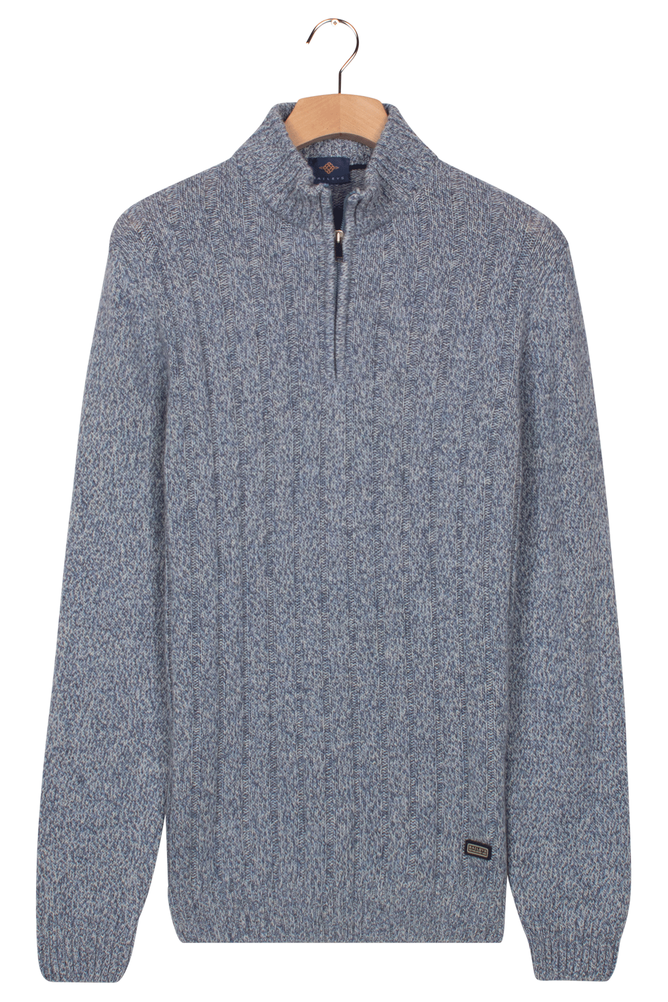 Wool 1/4 zip in Blue by Baileys