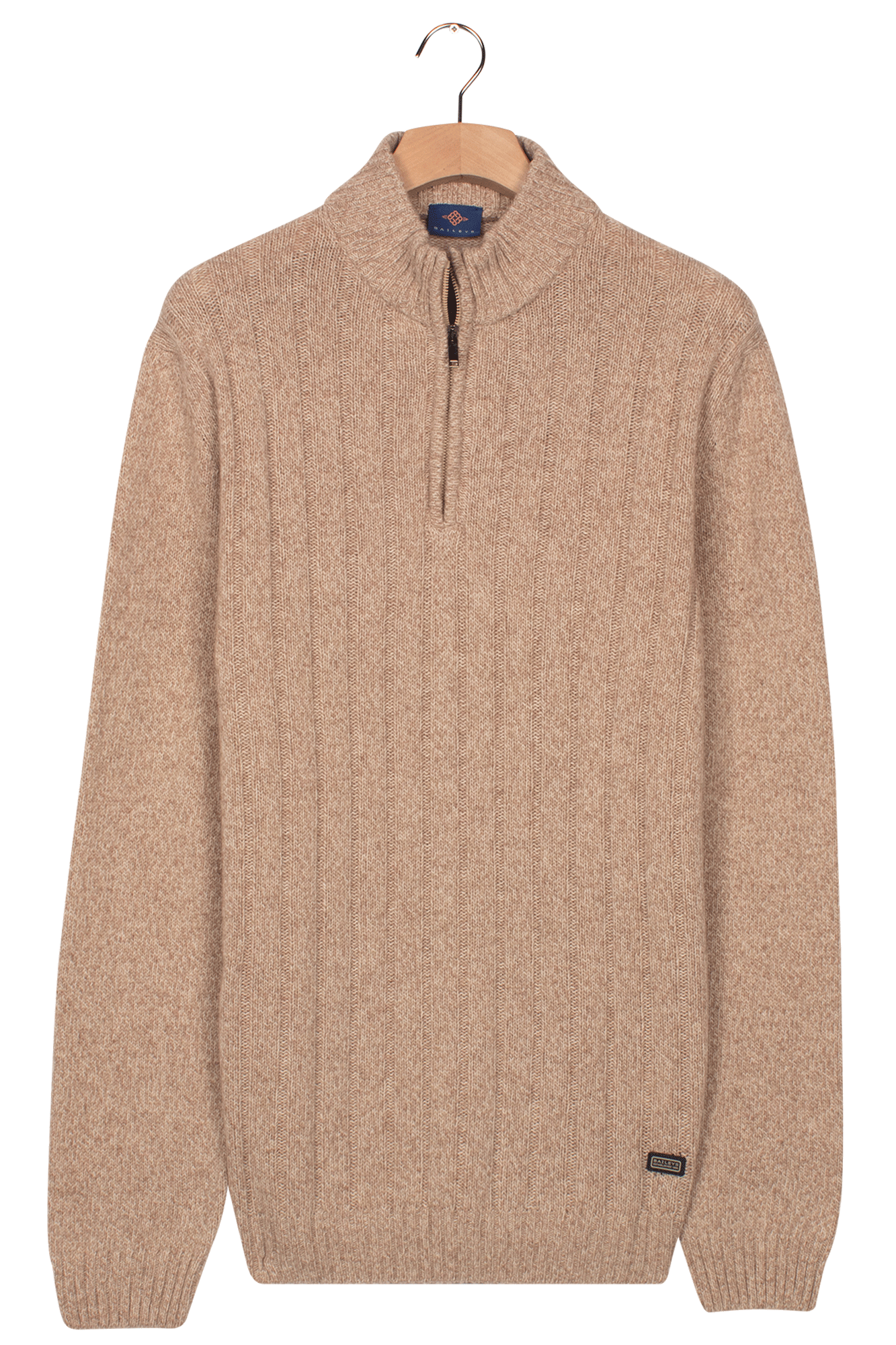 Wool 1/4 zip in Beige Ecru by Baileys
