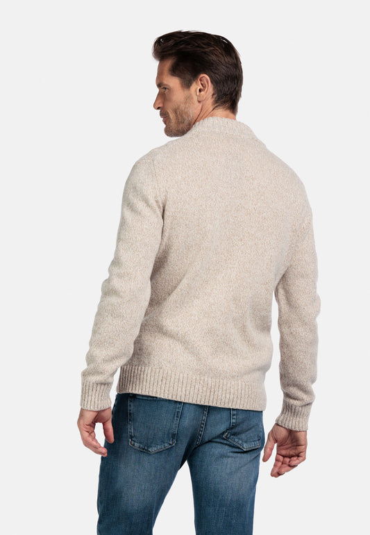 Wool 1/4 zip in Oat by Baileys