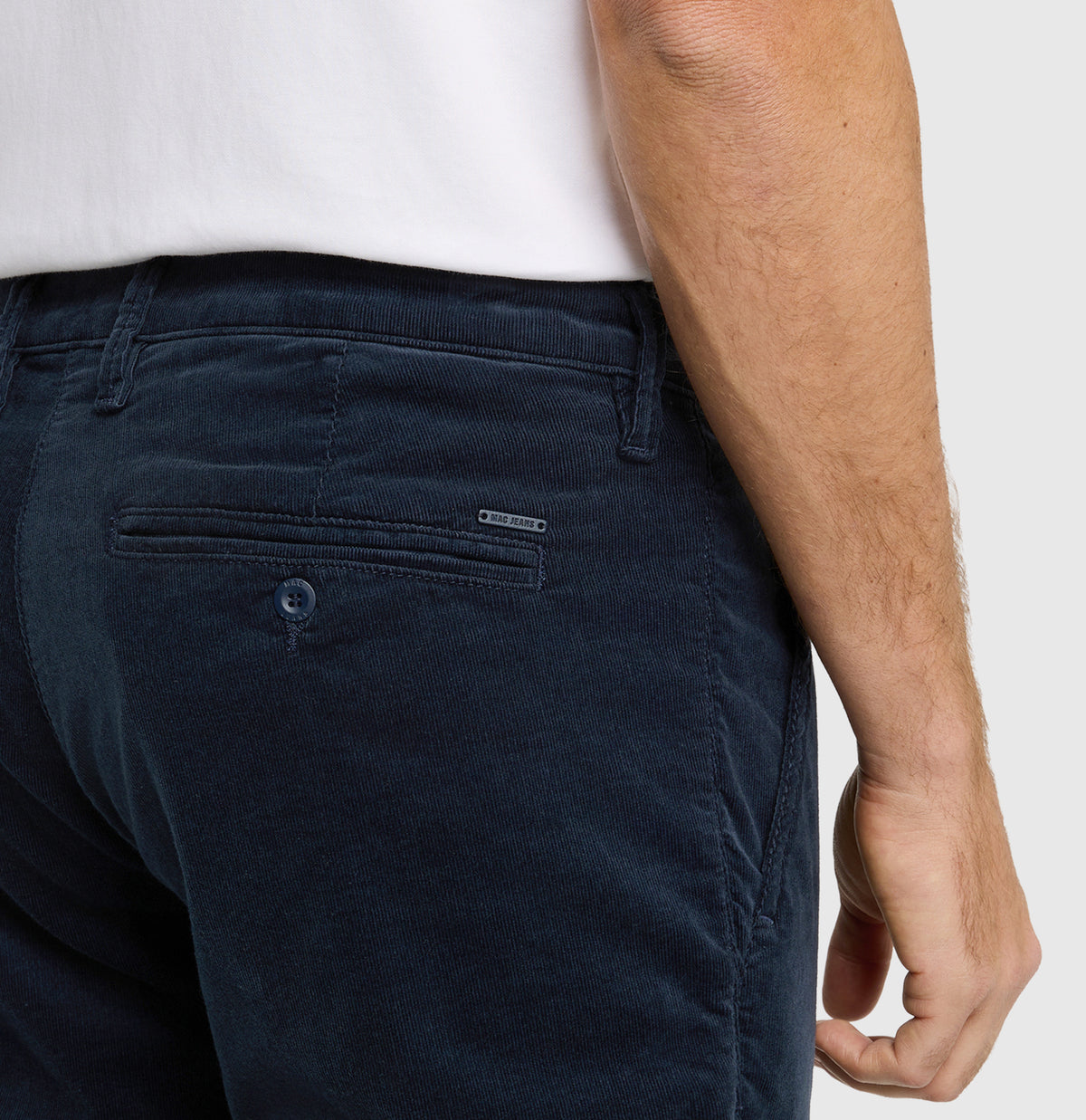 Driver Pants in Navy Corduroy by MAC