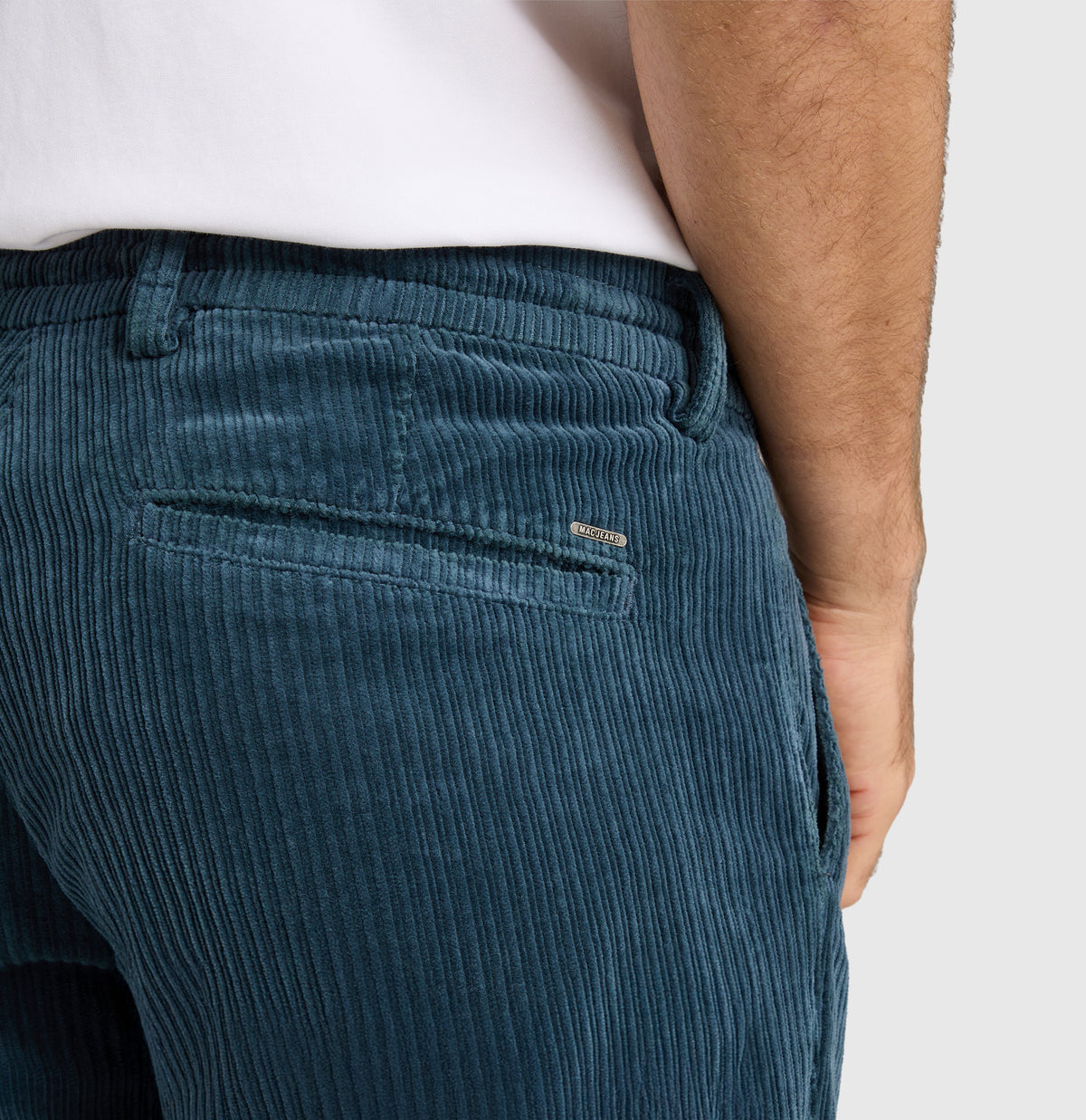 Pedro cord in Petrol Blue by Mac Jeans