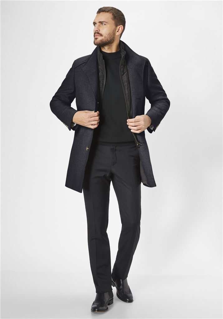 Wool mix coat in navy by S4