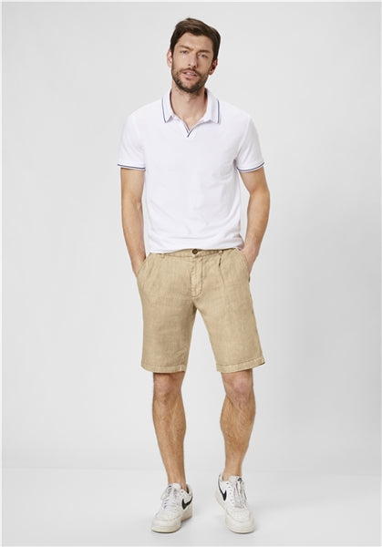 Linen shorts in camel by S4