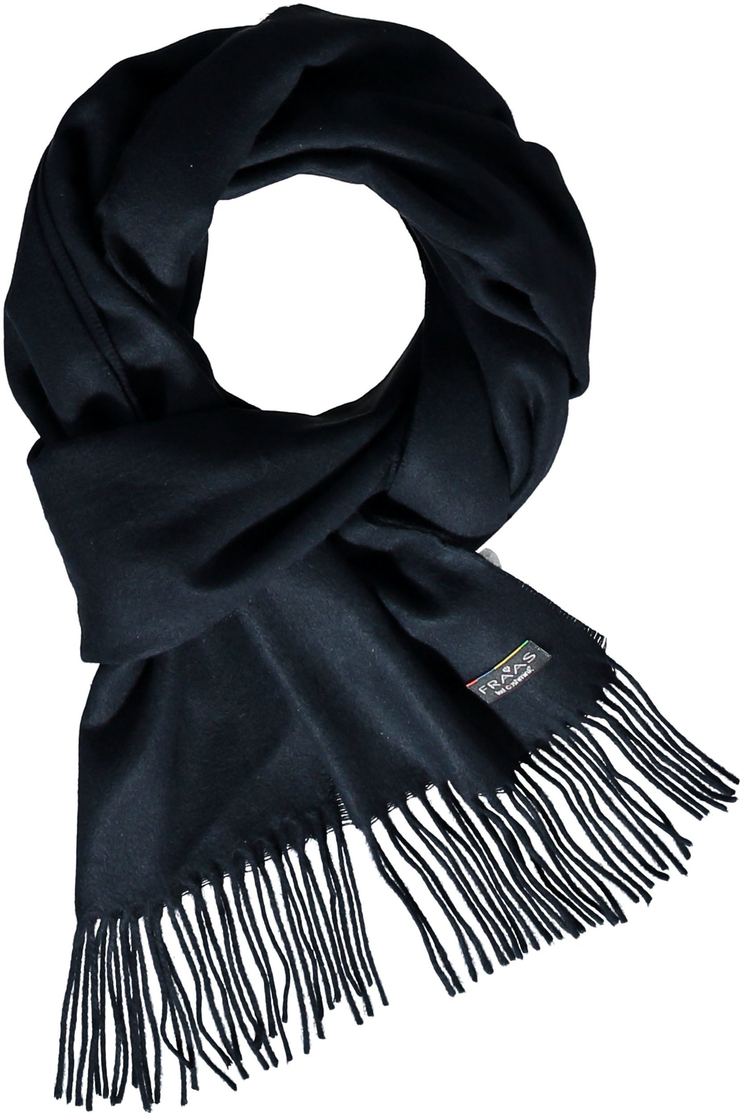Navy cashmere scraf by Fraas