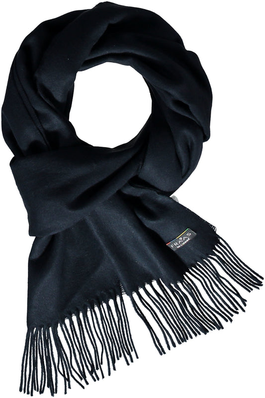Navy cashmere scraf by Fraas