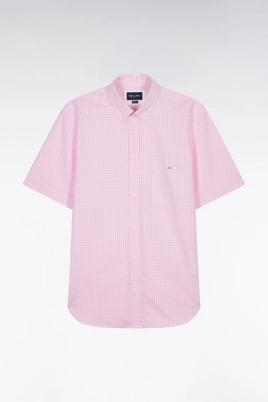 Pink gingham short sleeve by Eden Park