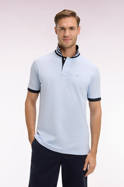 Baby Blue and Navy Polo by Eden Park