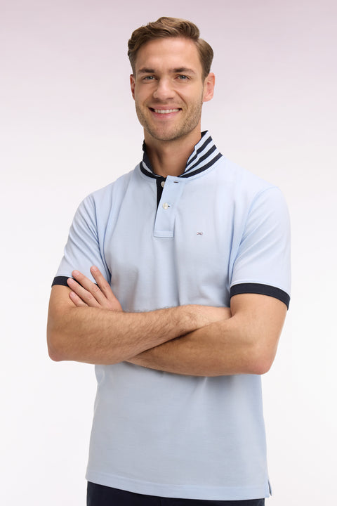 Baby Blue and Navy Polo by Eden Park
