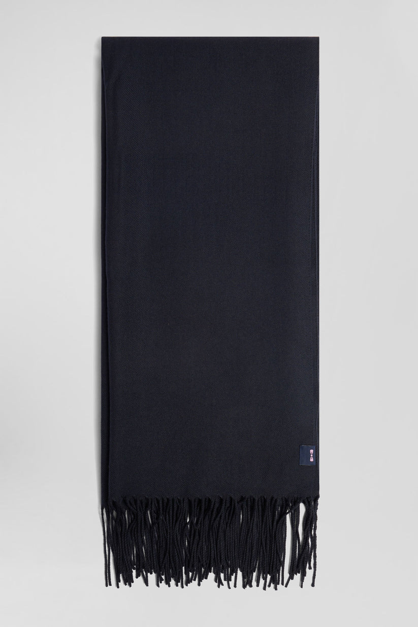 Fringed scarf in navy blue by Eden Park