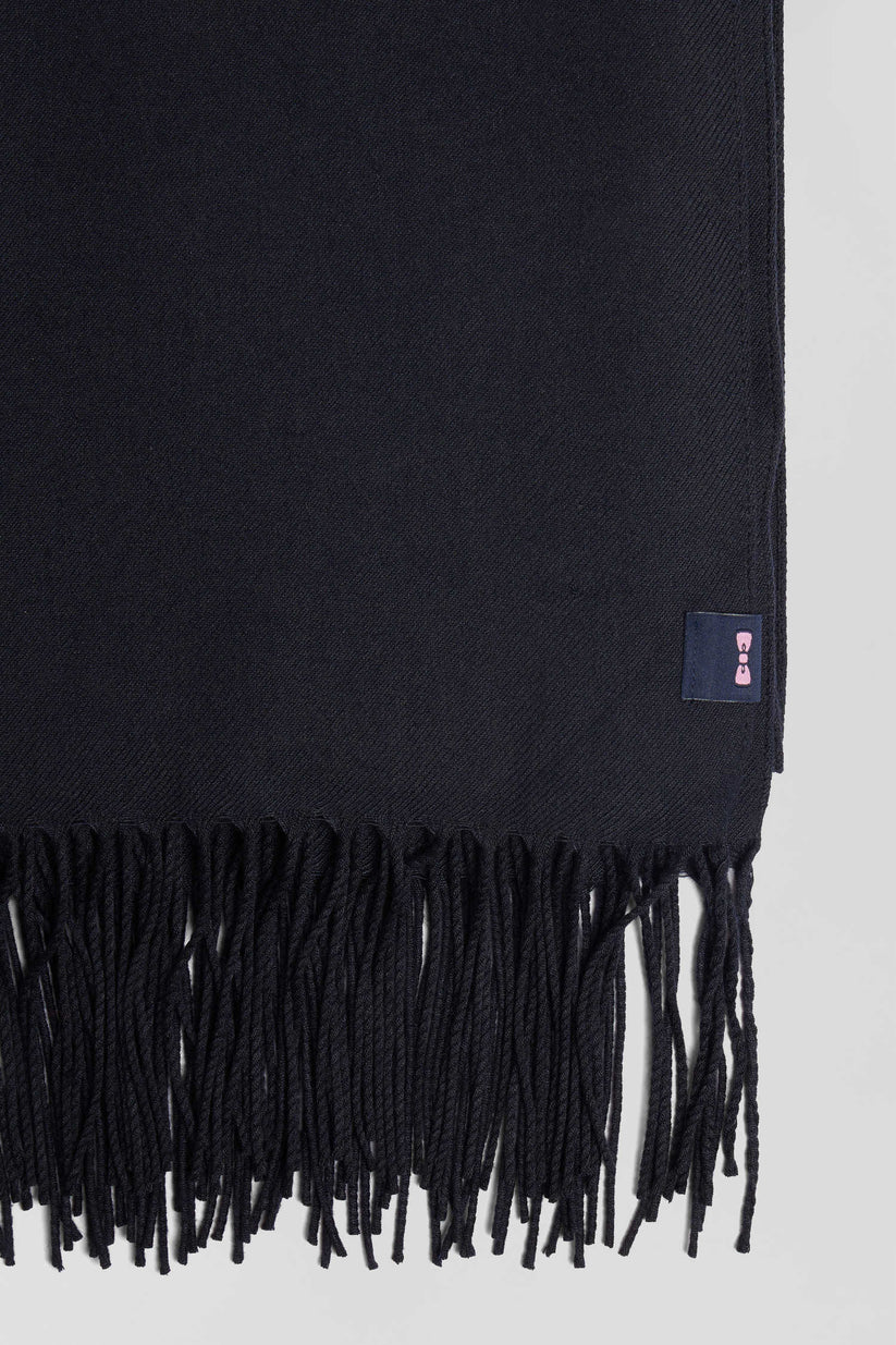 Fringed scarf in navy blue by Eden Park