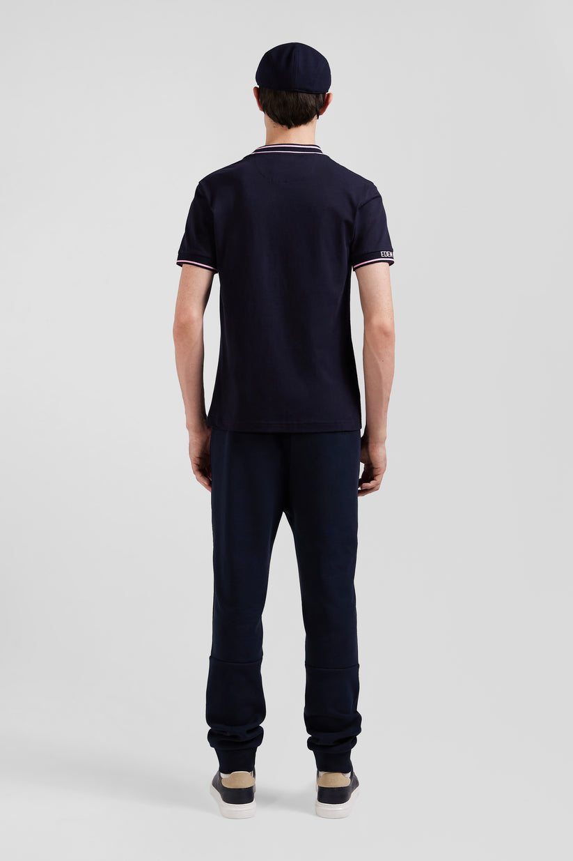 Slim fit T-shirt with pink detail by Eden Park