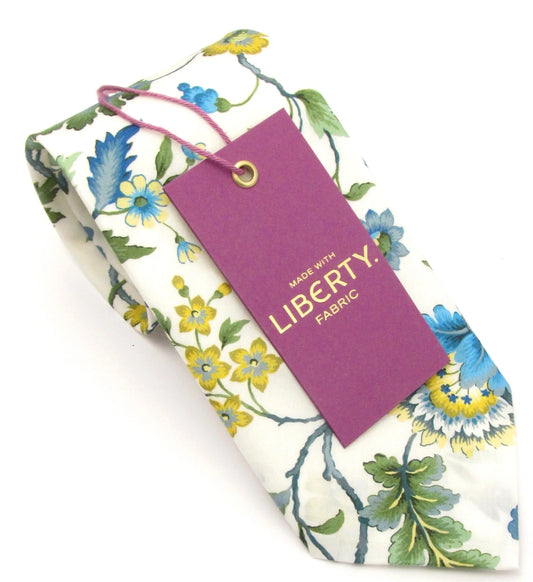 Eva Belle in green Liberty fabric tie by Van Buck