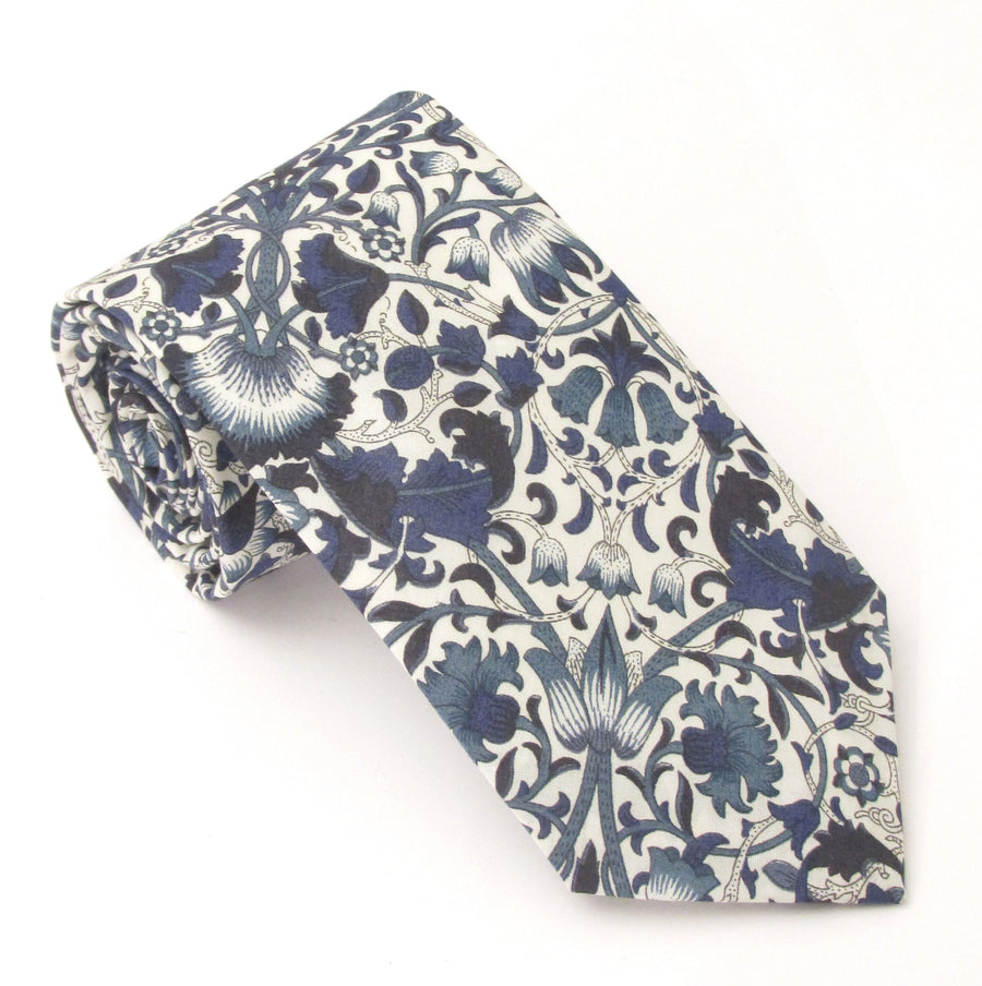Lodden in Navy Liberty fabric tie by Van Buck