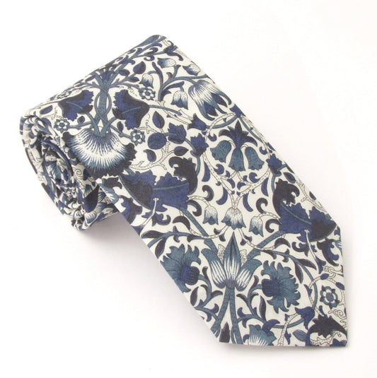 Lodden in Navy Liberty fabric tie by Van Buck