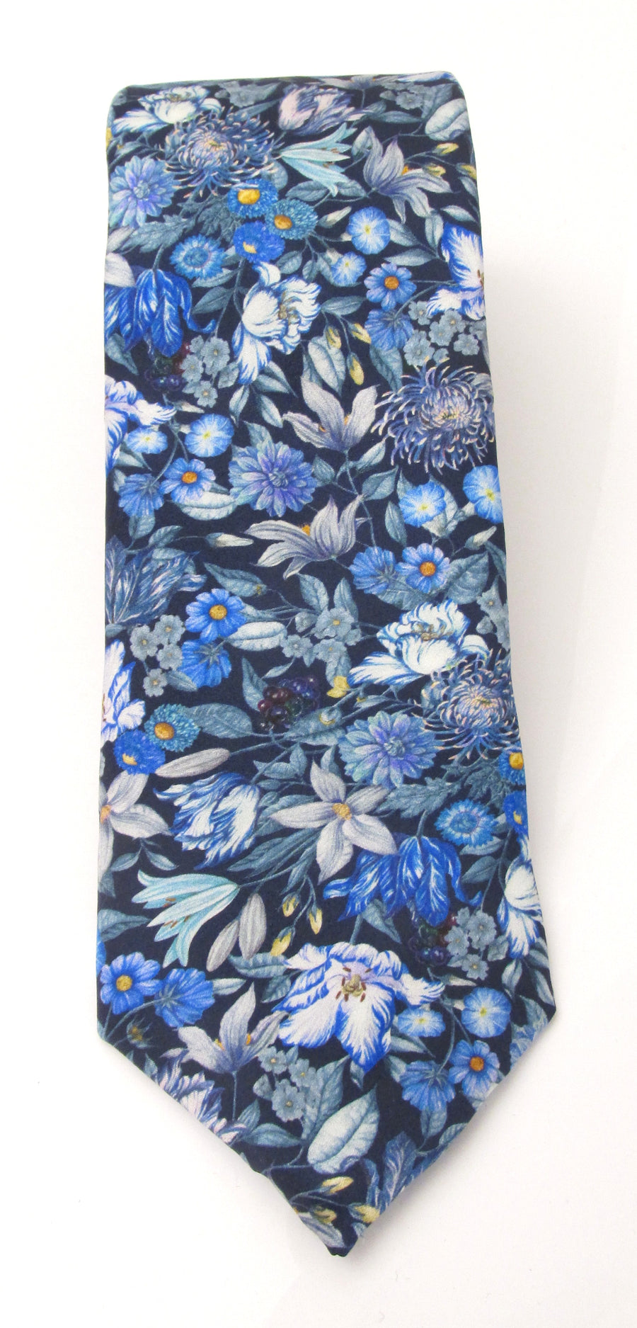 Royal Garland in Navy Liberty Silk fabric by Van Buck