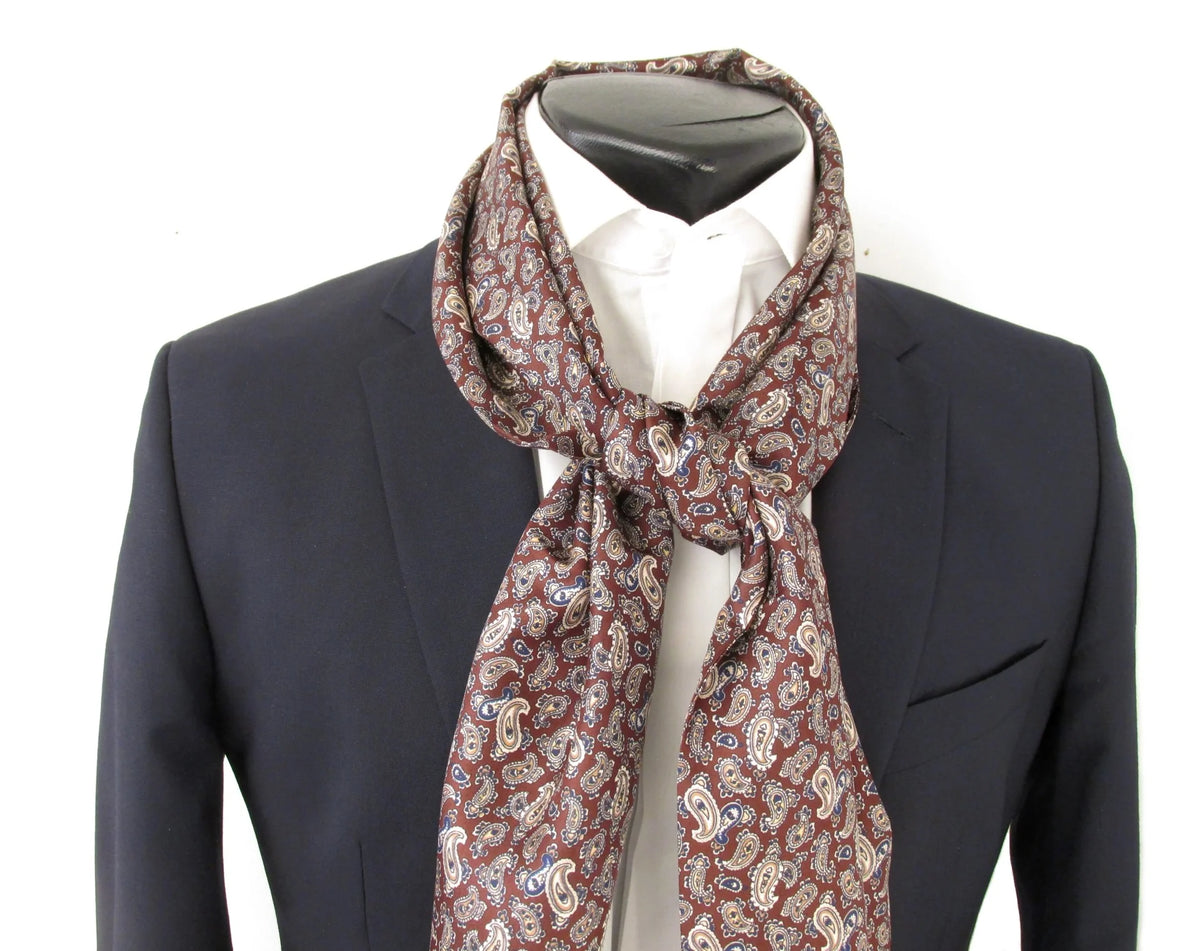 Paisley Silk Scarf in Wine by Van Buck