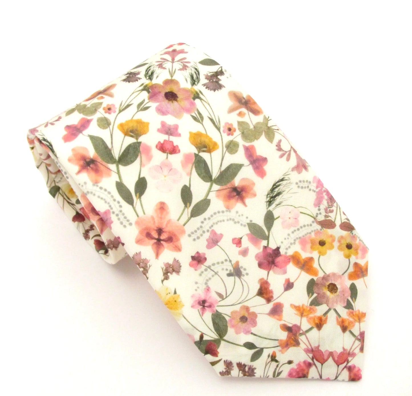 Aurora in Ivory Liberty fabric tie by Van Buck
