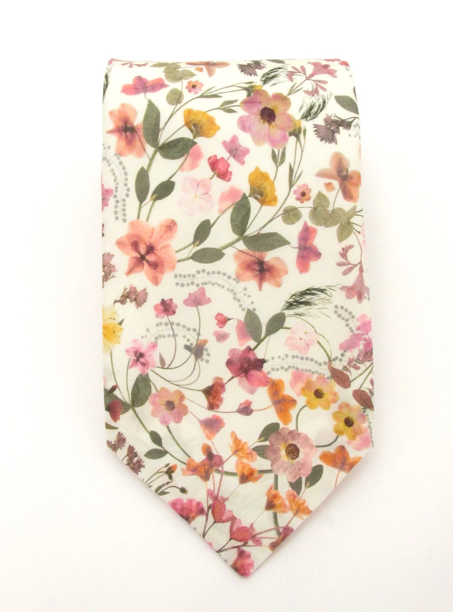 Aurora in Ivory Liberty fabric tie by Van Buck