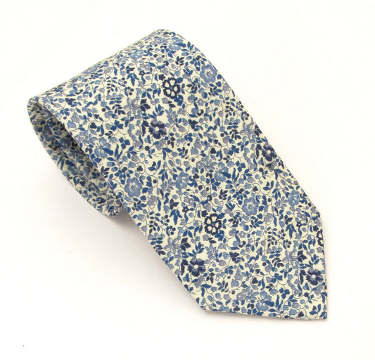 Katie and Millie in blue Liberty fabric tie by Van Buck