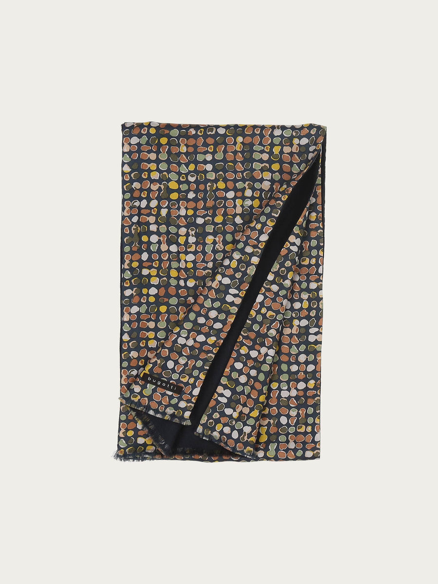Silk and wool scarf with green by Bugatti