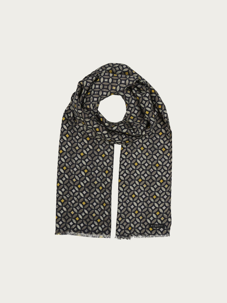 Khaki and Yellow supple scarf by Bugatti